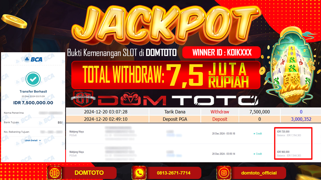 JACKPOT MAHJONG WAYS 20 DESEMBER 2024